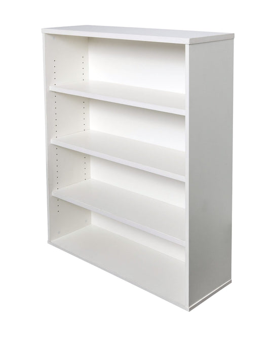 Rapid Span Bookcase Hire in natural white - front view