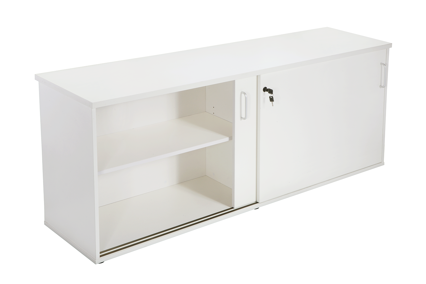 Rapid Span Credenza 1800mm W x 450mm D x 730mm H / Natural White product view for office furniture hire