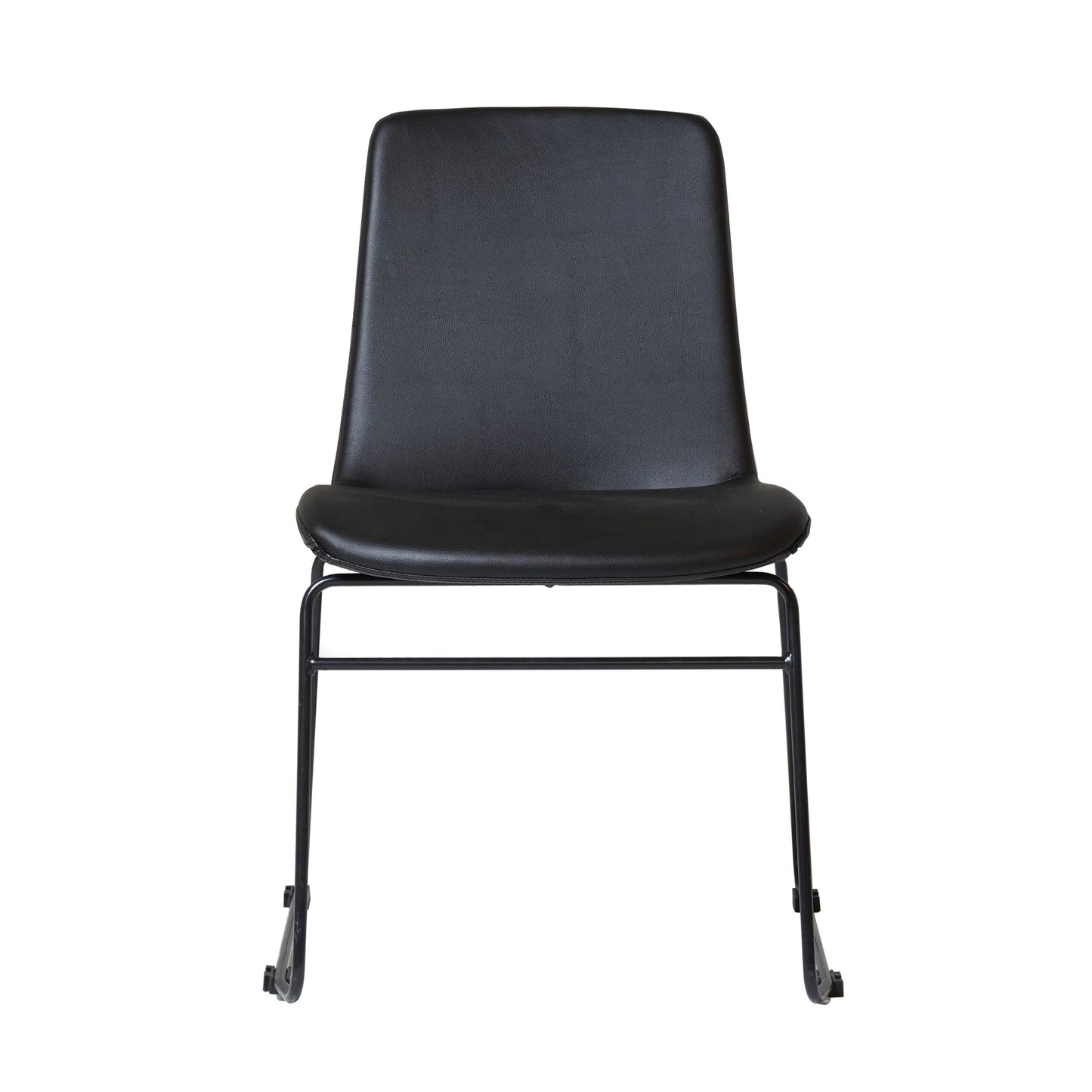 Tempo Visitor Chair Black PU product view for office furniture hire