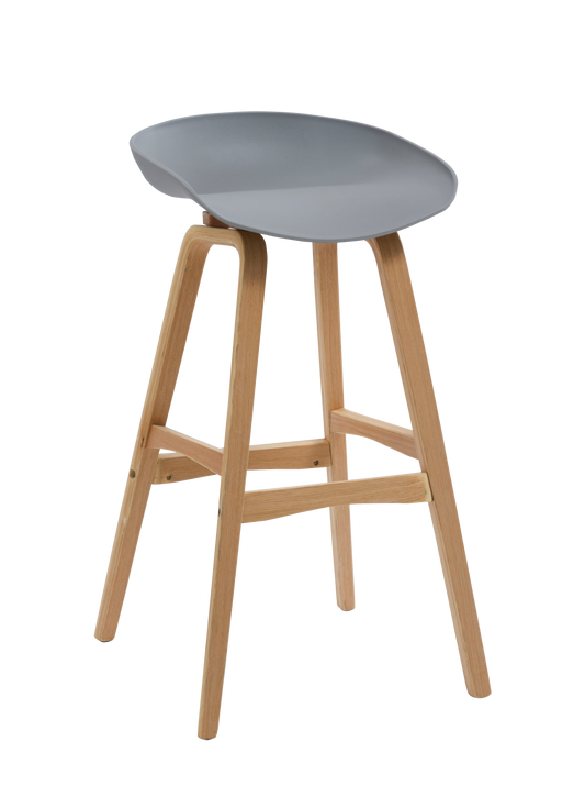 Virgo Stool Hire in silver grey - front view