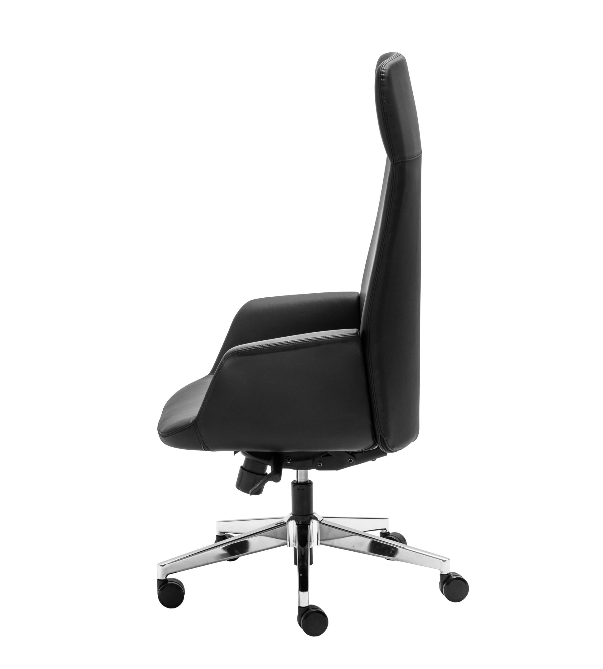 Accord High Back Chair black leather high back detail