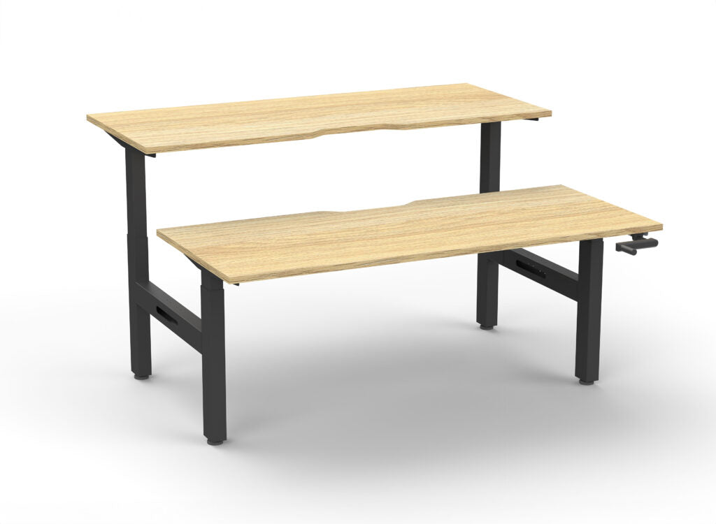Boost Crank Back To Back Workstation product view for office furniture hire