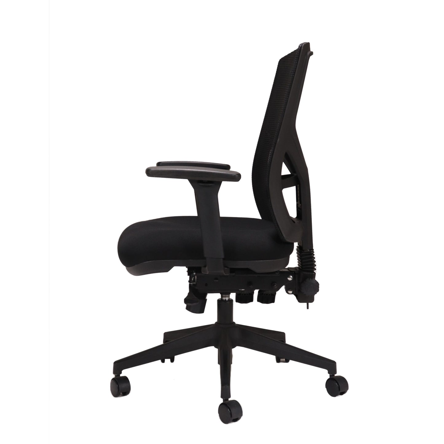 Breeze chair black mesh back detail for office hire