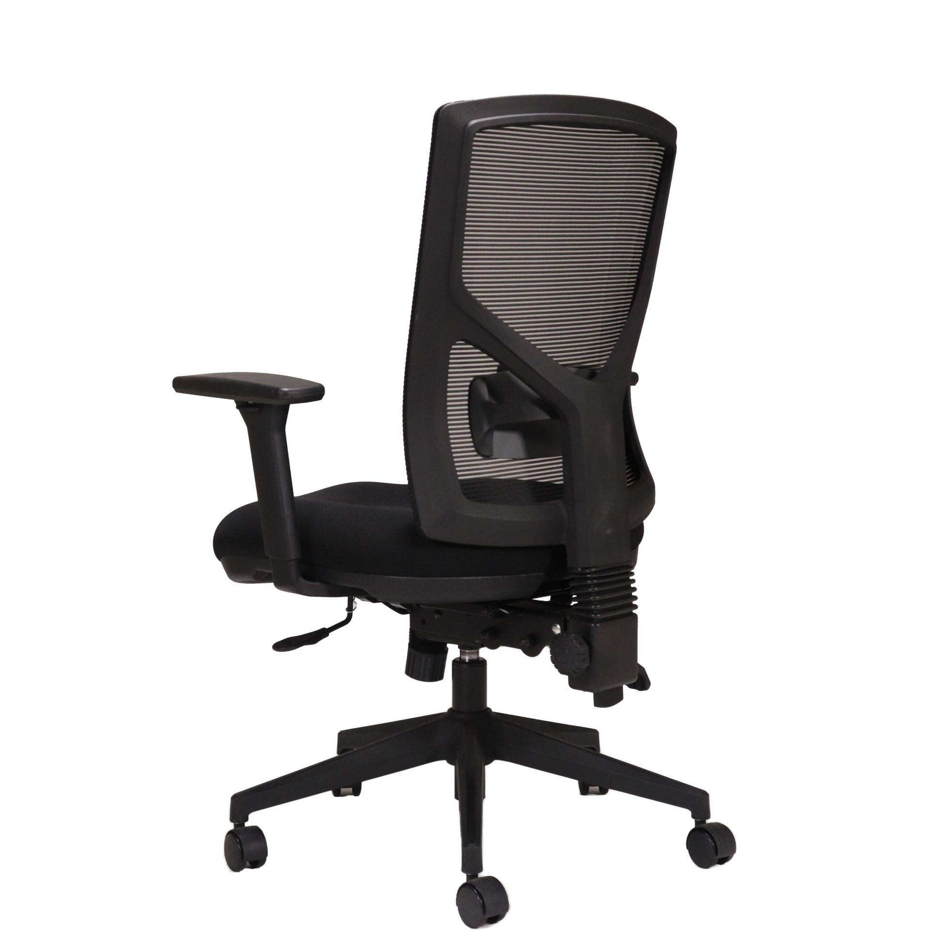 Breeze chair black fabric seat detail for commercial hire