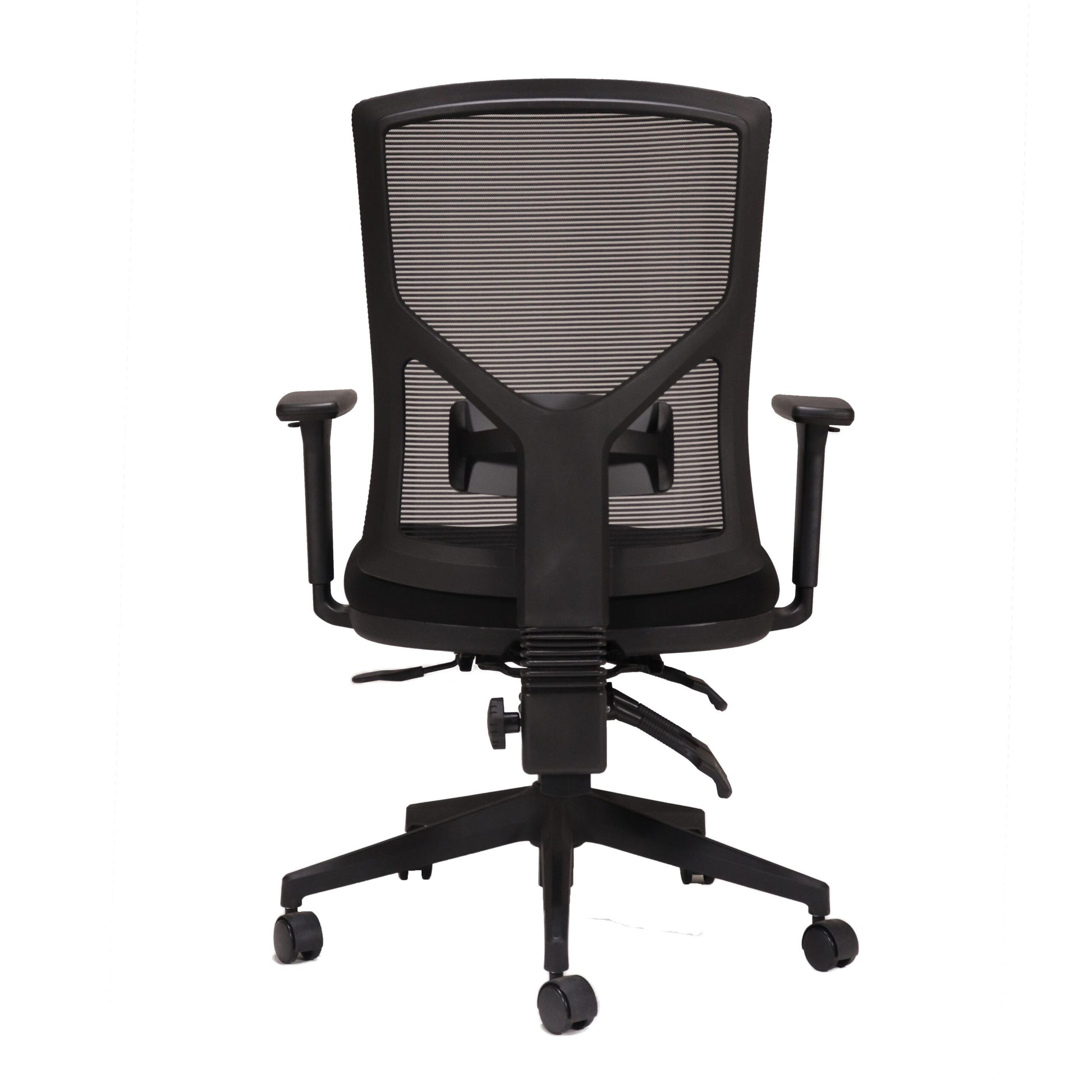 Breeze chair ergonomic mechanism detail for workstation hire