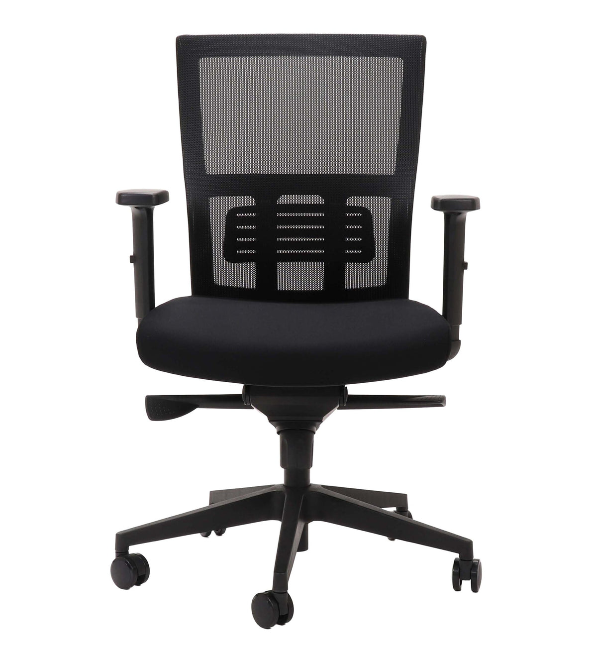 Cascade Mesh Chair black mesh back chair angled view for commercial hire