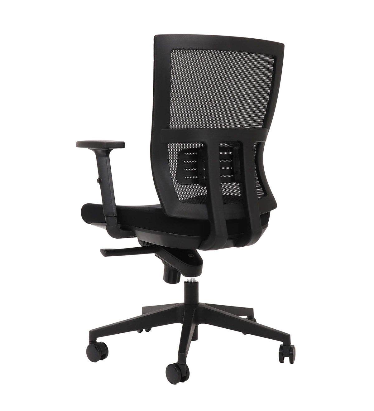 Cascade Mesh Chair black seat pan detail for task chair hire