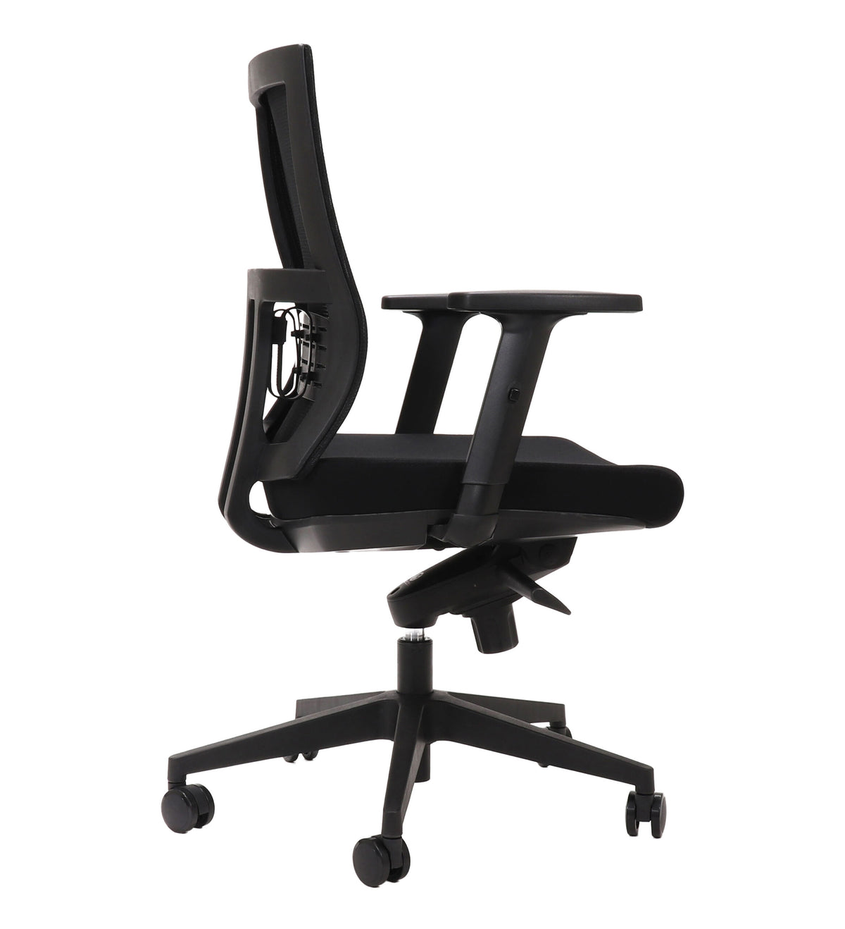 Cascade Mesh Chair black operator chair rear view for workplace hire