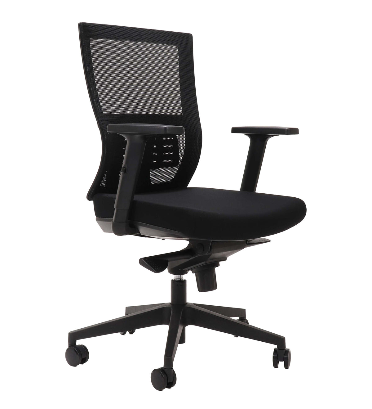 Cascade Mesh Chair black office chair side view for workstation hire