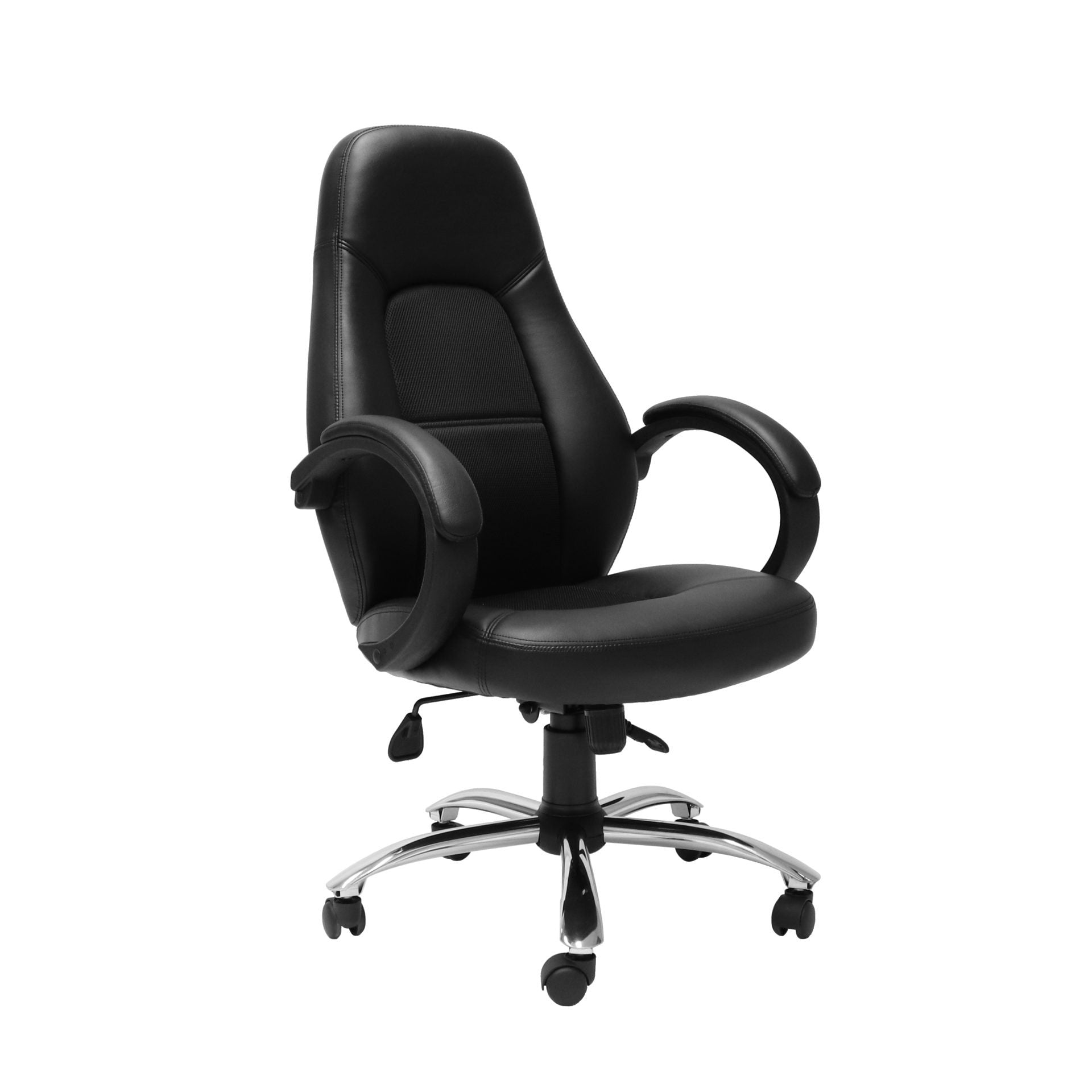 Front view of the black CL410 High Back Executive Chair