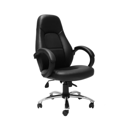 Front view of the black CL410 High Back Executive Chair
