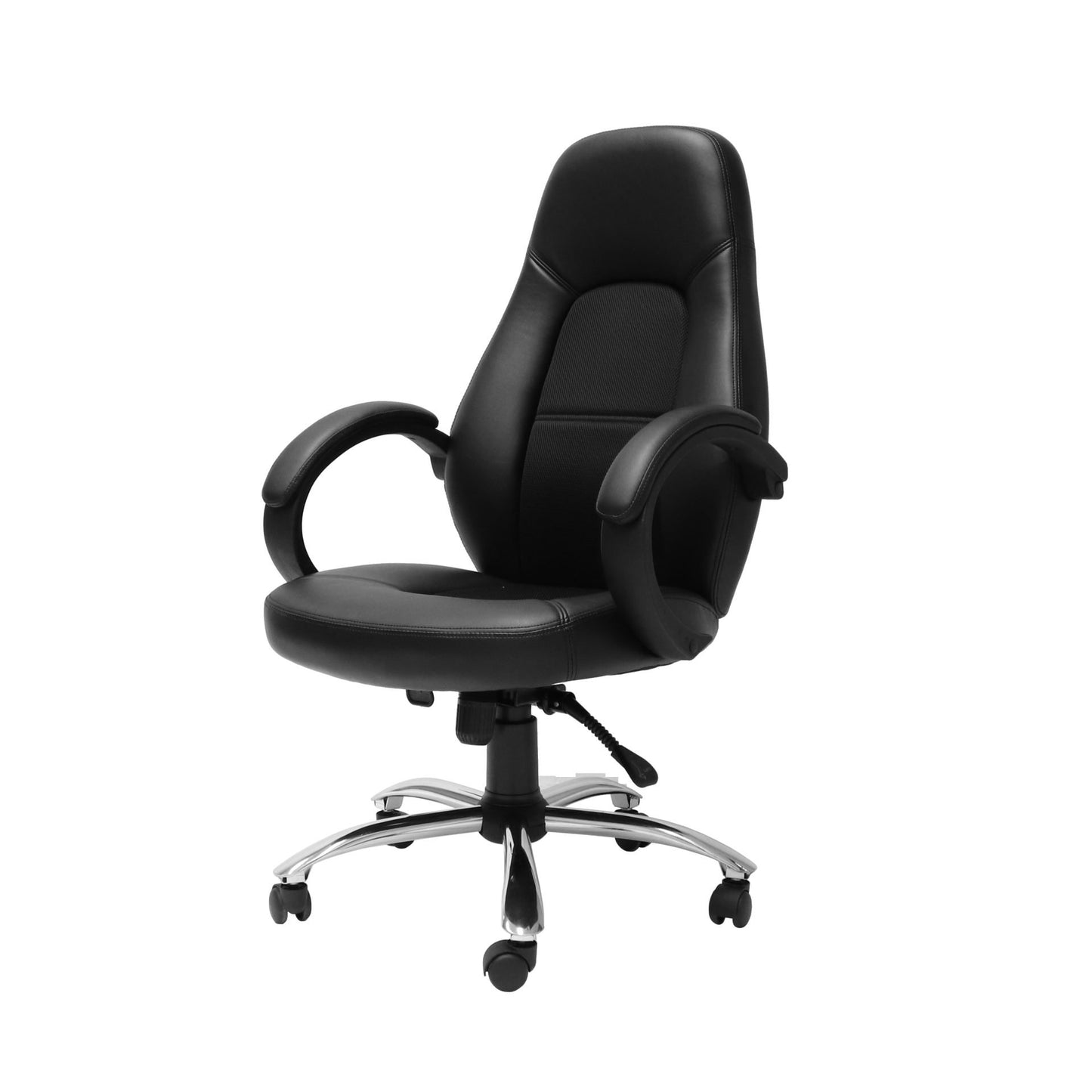 CL410 executive chair back and arm detail in black