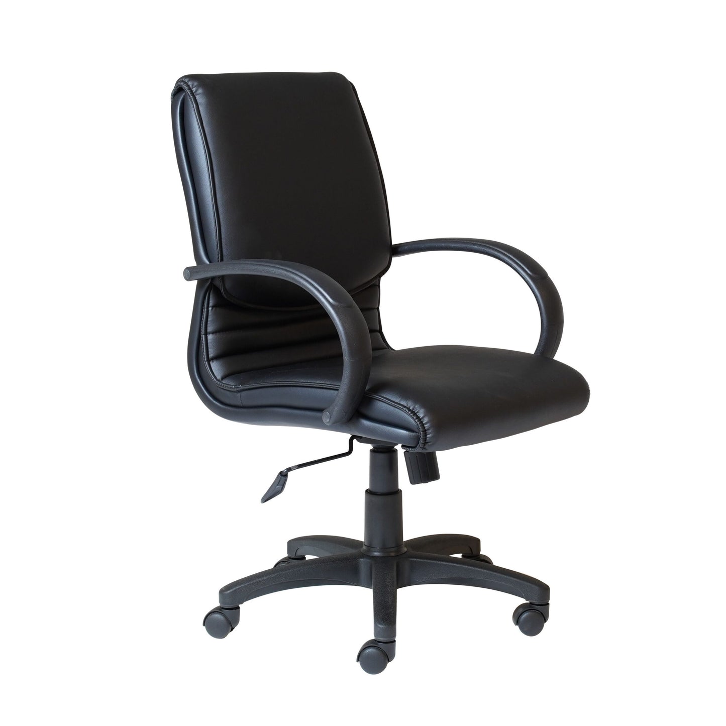 Side view of the CL610 medium back executive chair with castor base