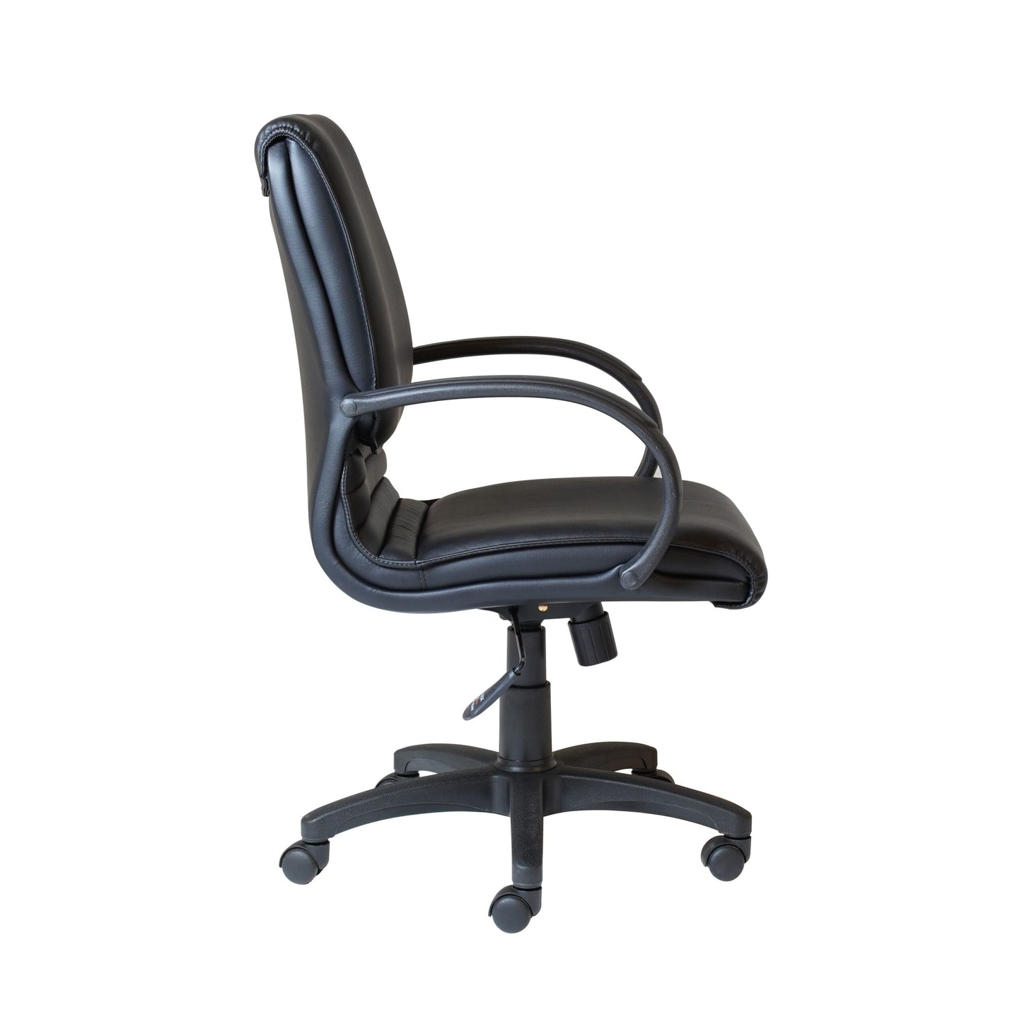 Rear view of the black CL610 PU executive chair