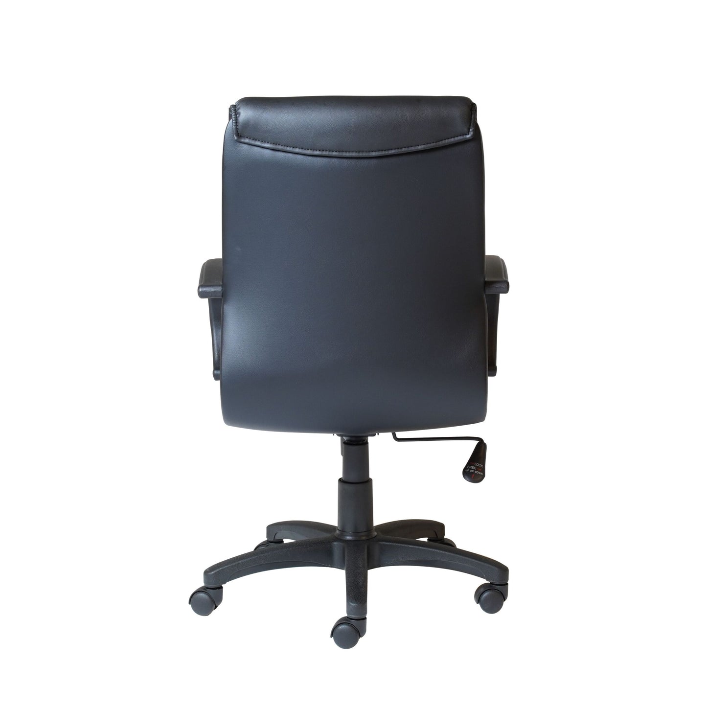 Black CL610 executive chair detail for commercial workstation hire