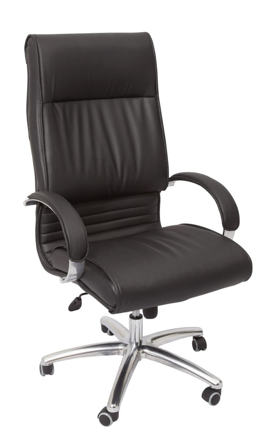 CL820 black PU executive chair angled view for commercial chair hire
