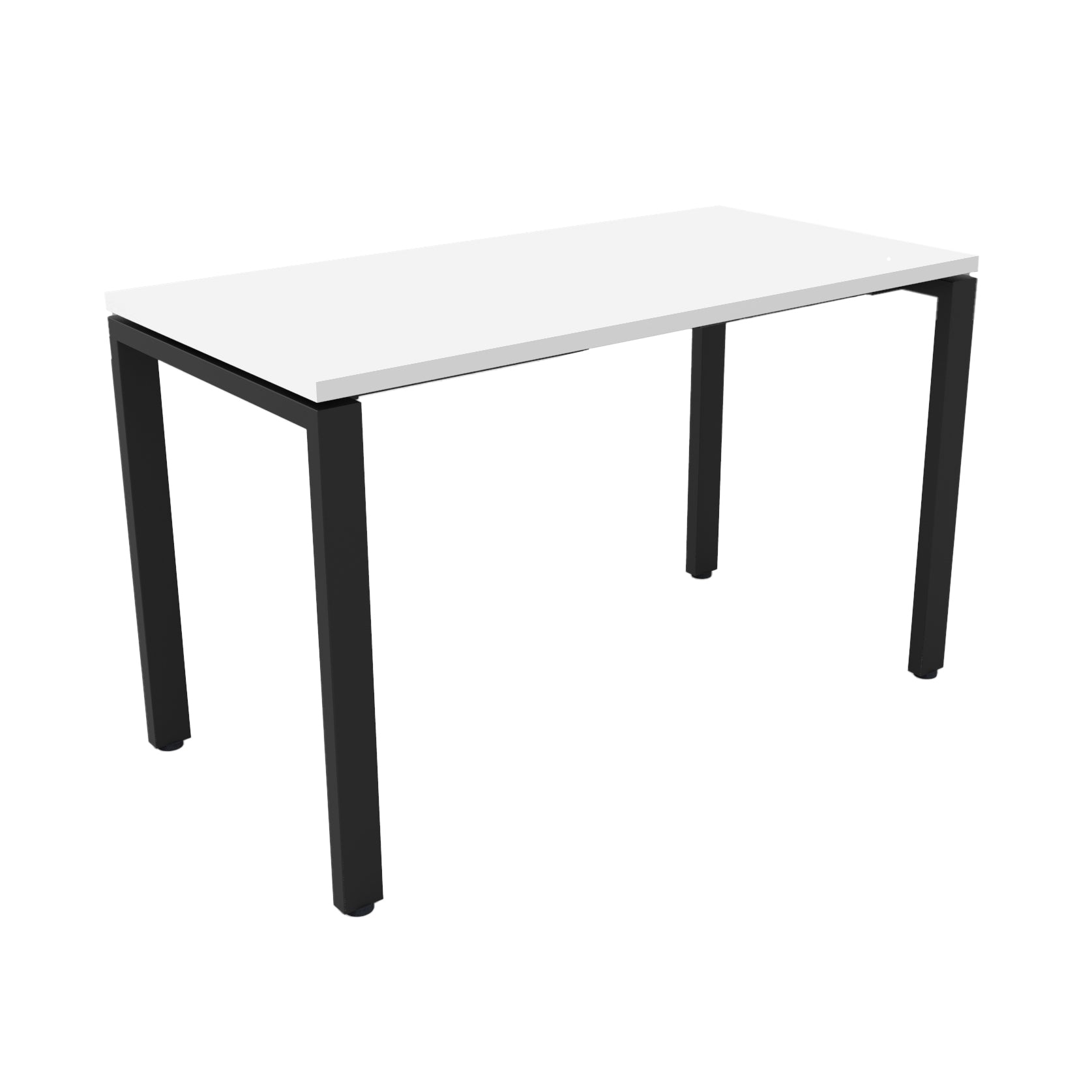 Deluxe Profile Steel Frame Table 1200mm natural white top and black underframe