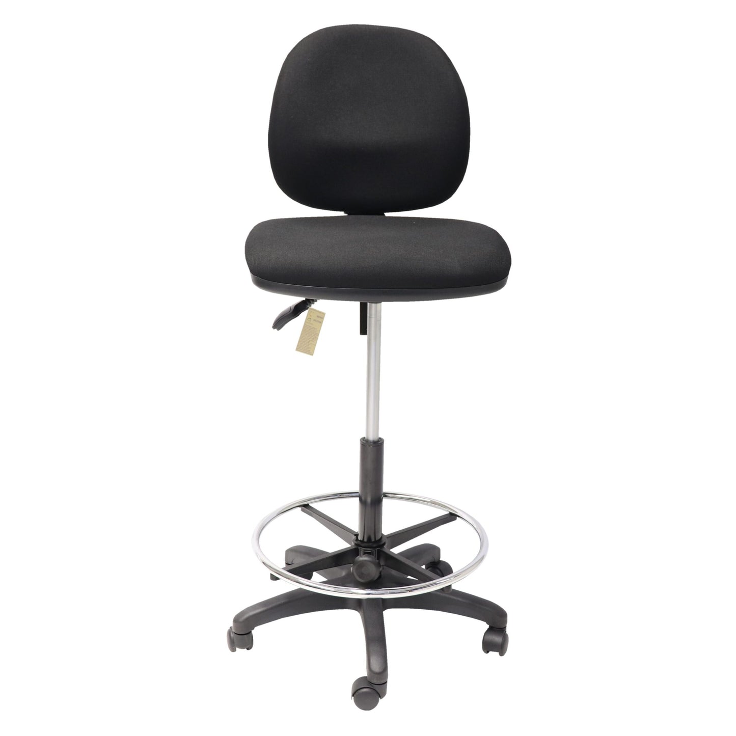 EC070BM black drafting chair angled view for commercial chair hire