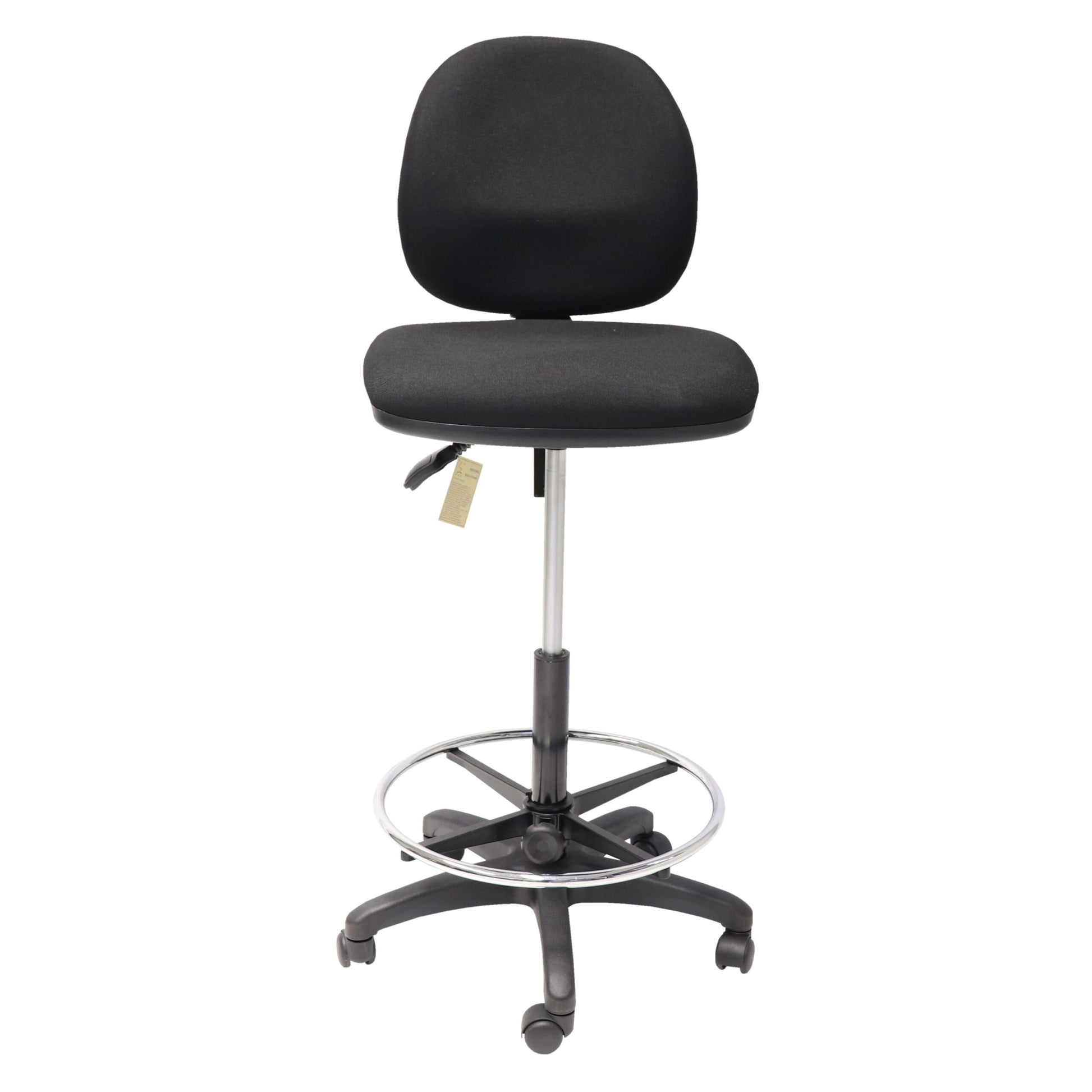 EC070BM black drafting chair angled view for commercial chair hire