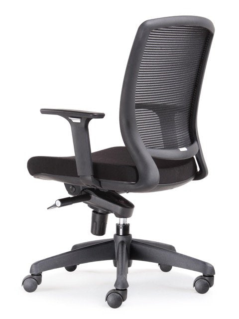 Hartley Task medium mesh chair rear view for workplace hire