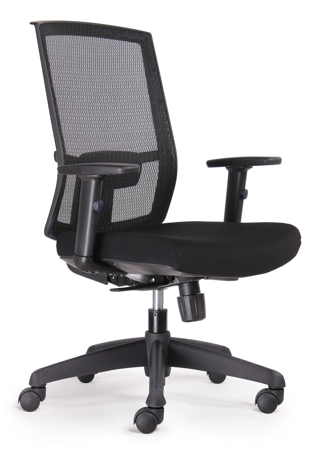 Black KAL high-back mesh task chair with adjustable arms