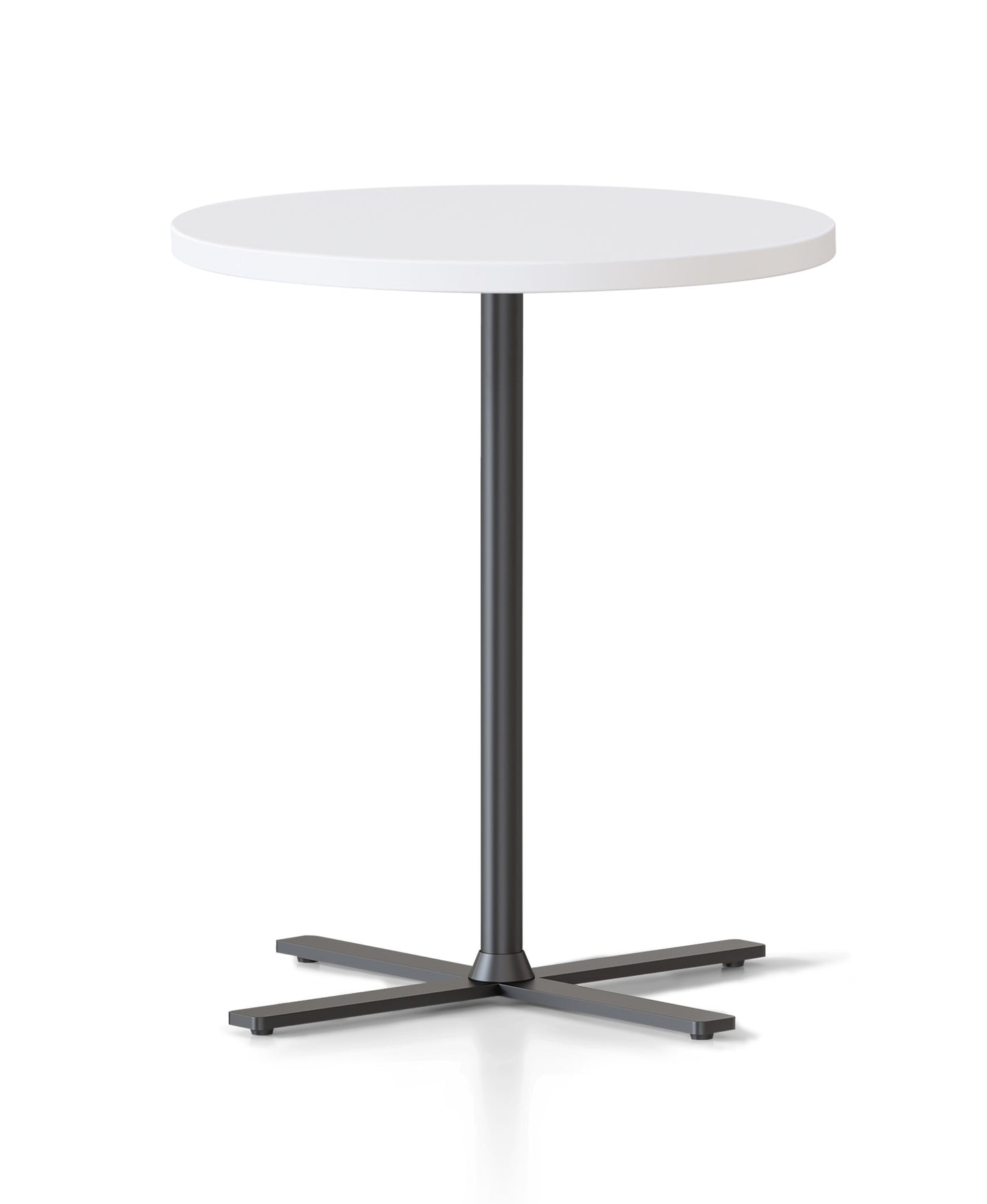 Kolo Side & Coffee Table Black P/C / 500mm Dia x 587mm H / Natural White product view for office furniture hire