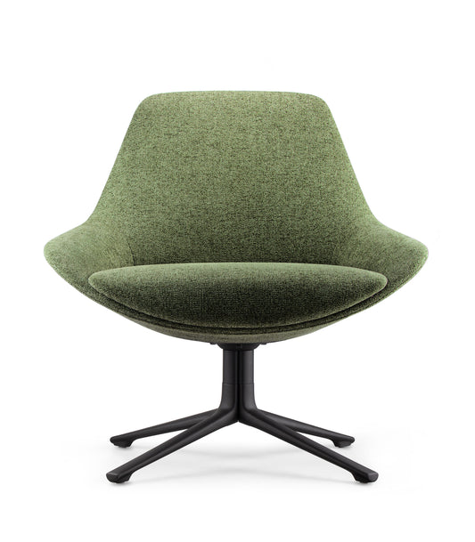 Lutie Club Lounge Chair Hire in olive - angled view