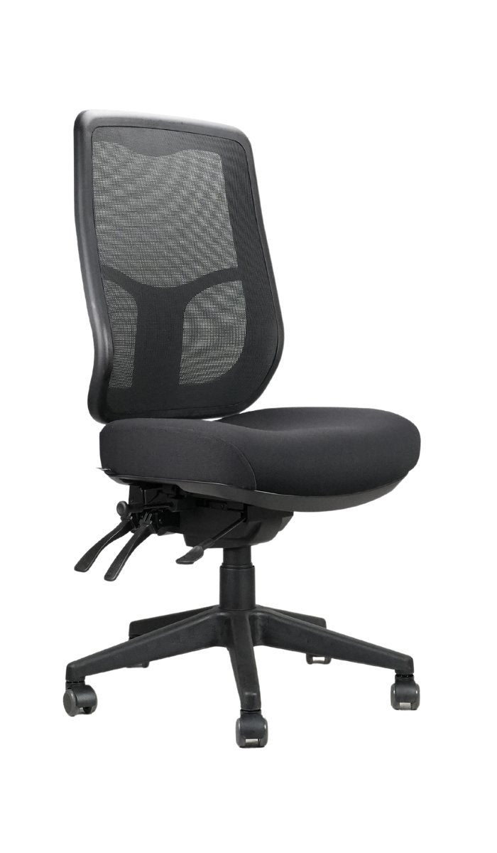 Merida high back chair side view for commercial chair hire