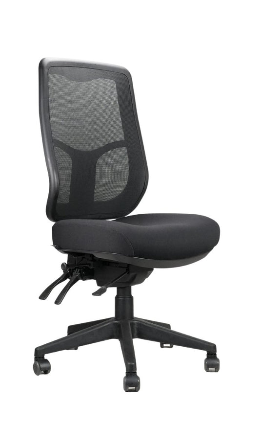 Merida high back chair side view for commercial chair hire