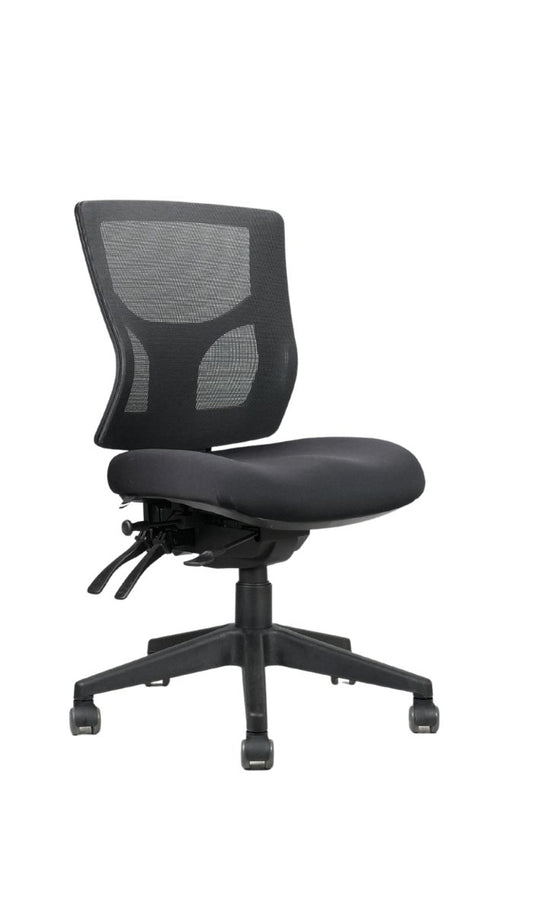 Milan mesh back chair side view for commercial chair hire