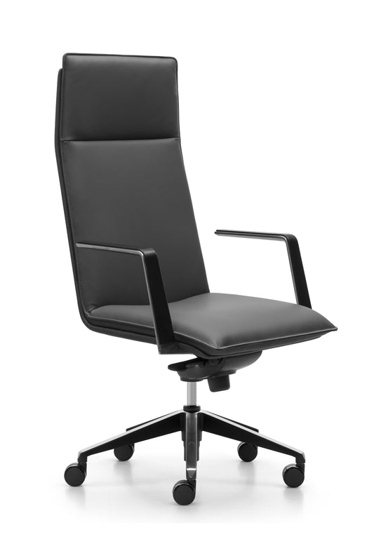 Mirage High Back Executive Chair in black genuine leather
