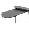 Nido Oval Coffee Table Hire in black - angled view