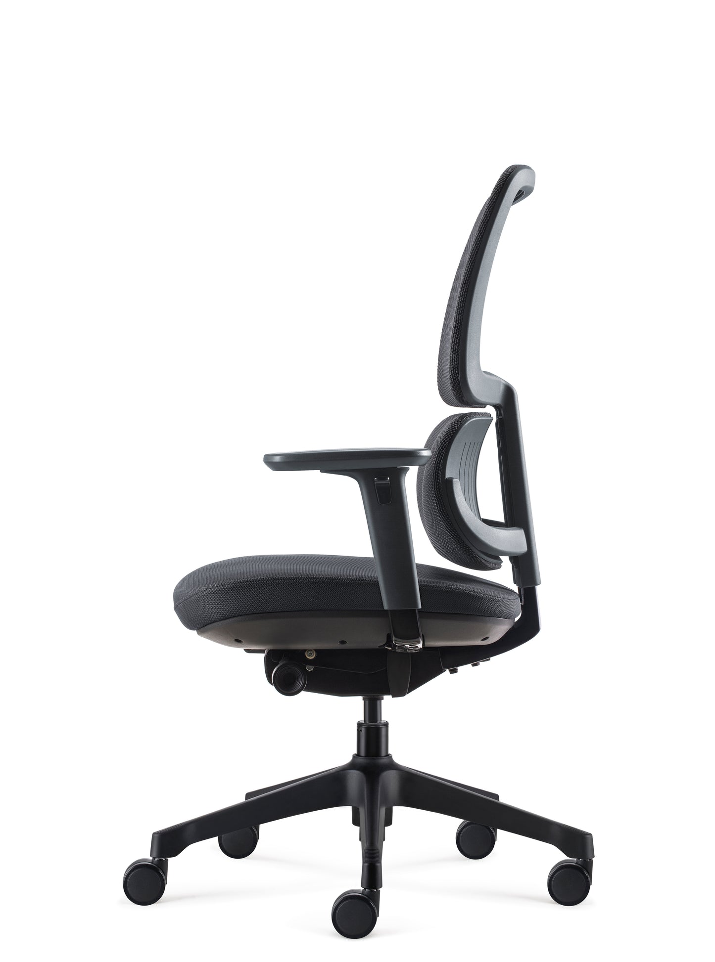 Orca Chair black mesh executive chair rear view for office furniture hire