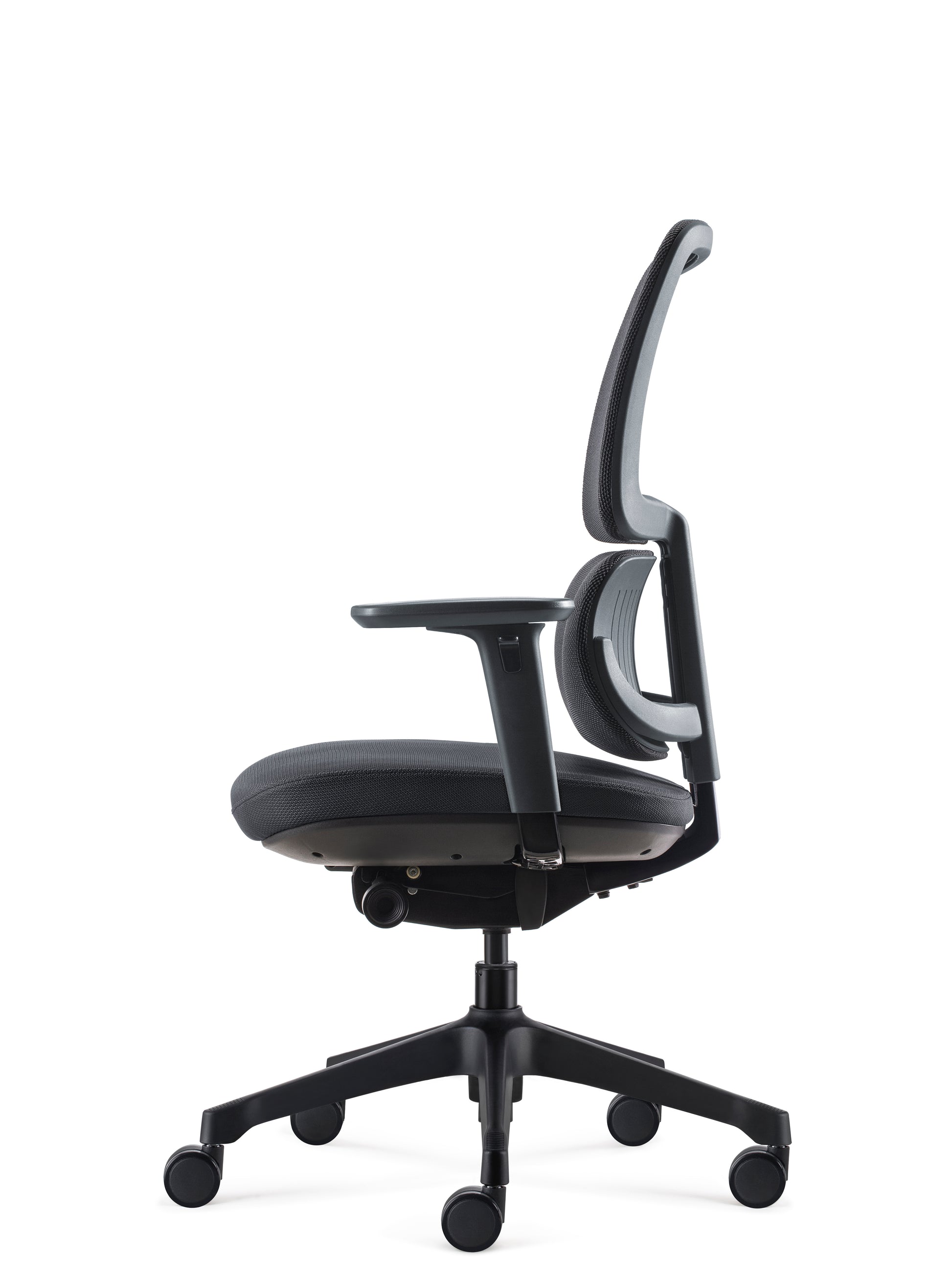 Orca Chair black mesh executive chair rear view for office furniture hire