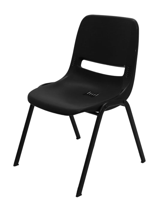 P100 Stackable Chair Hire in beech - angled view
