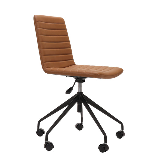 Pixel Swivel 5 Star Base Chair Hire in black - angled view