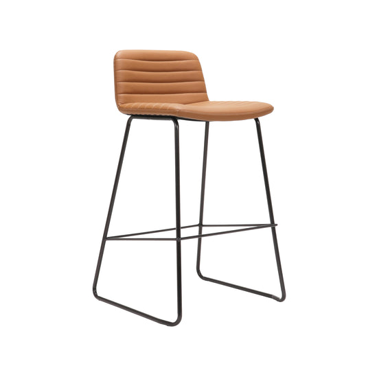 Pixel Bar Stool - 730H Hire in black - angled view