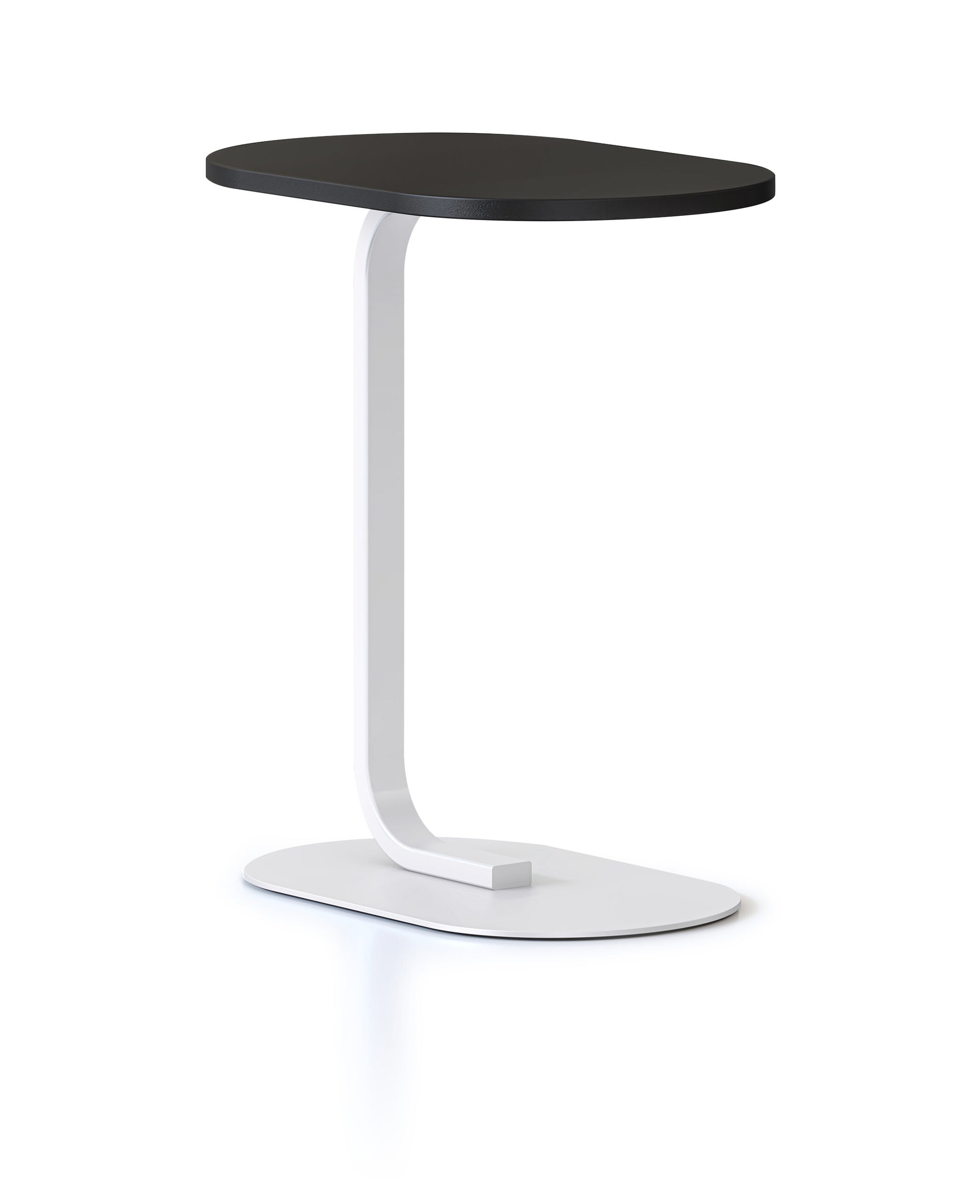 Selene Side Table White P/C / Black primary view for office furniture hire