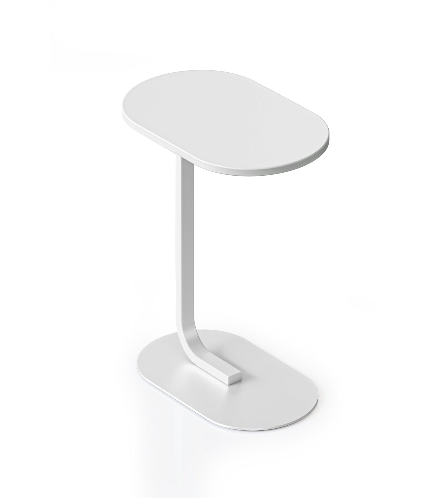 Selene Side Table White P/C / Natural White product view for office furniture hire