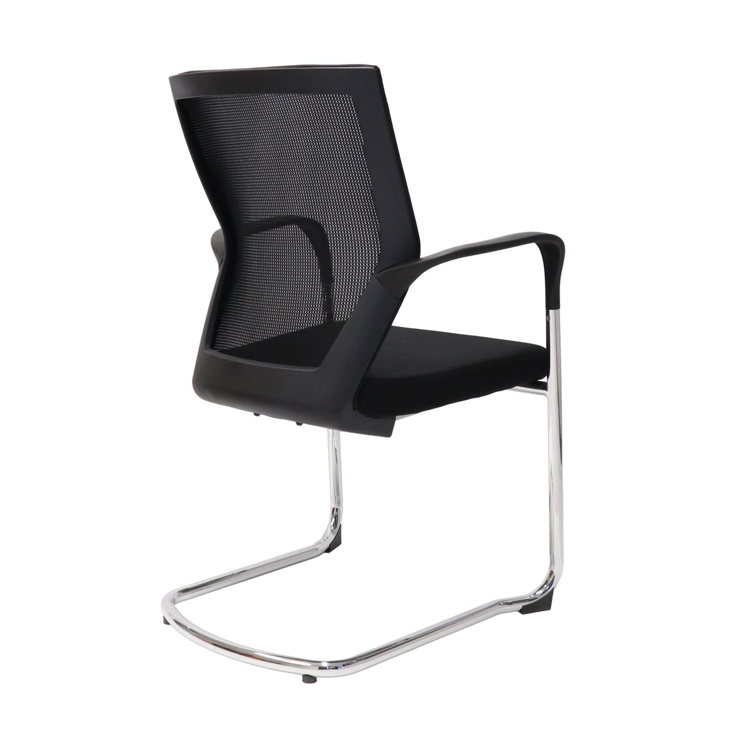 WMCC visitor chair black upholstered seat detail for office hire