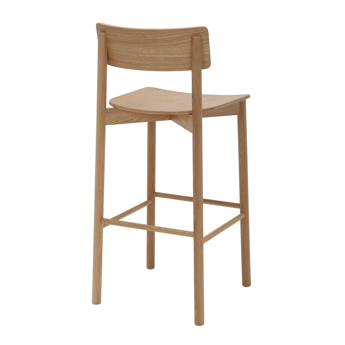 Arlo High Stool American Oak side profile for counter seating