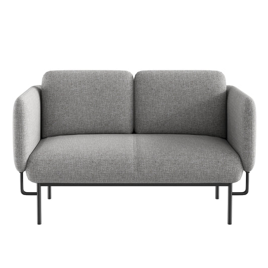 Capri 2 Seater Lounge in light grey commercial fabric