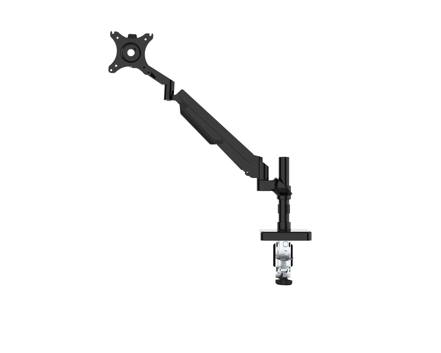 Core Single Gas Spring Monitor Arm side view showing adjustable arm