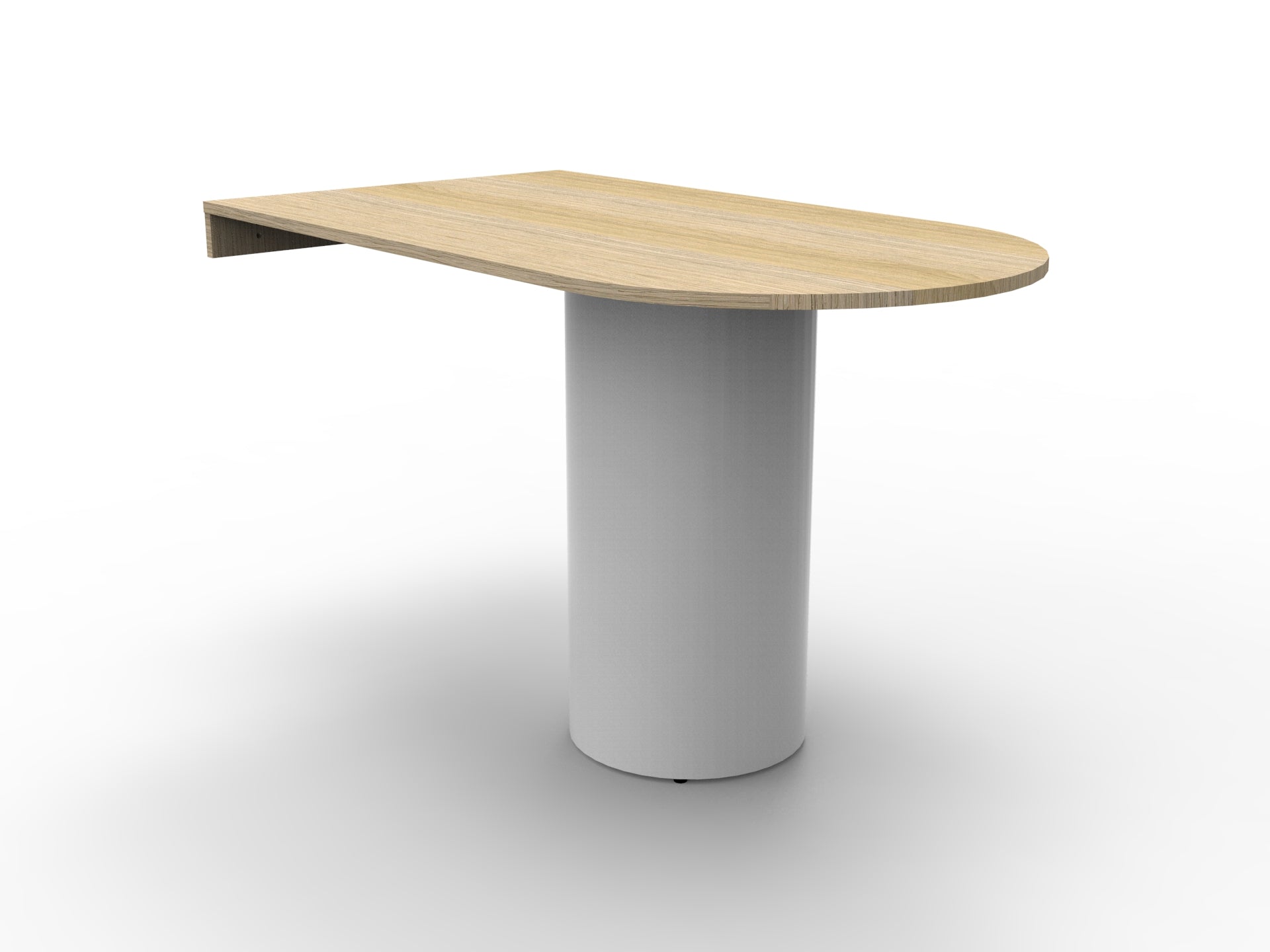 Drum Base D End High Bar natural oak top with white drum base