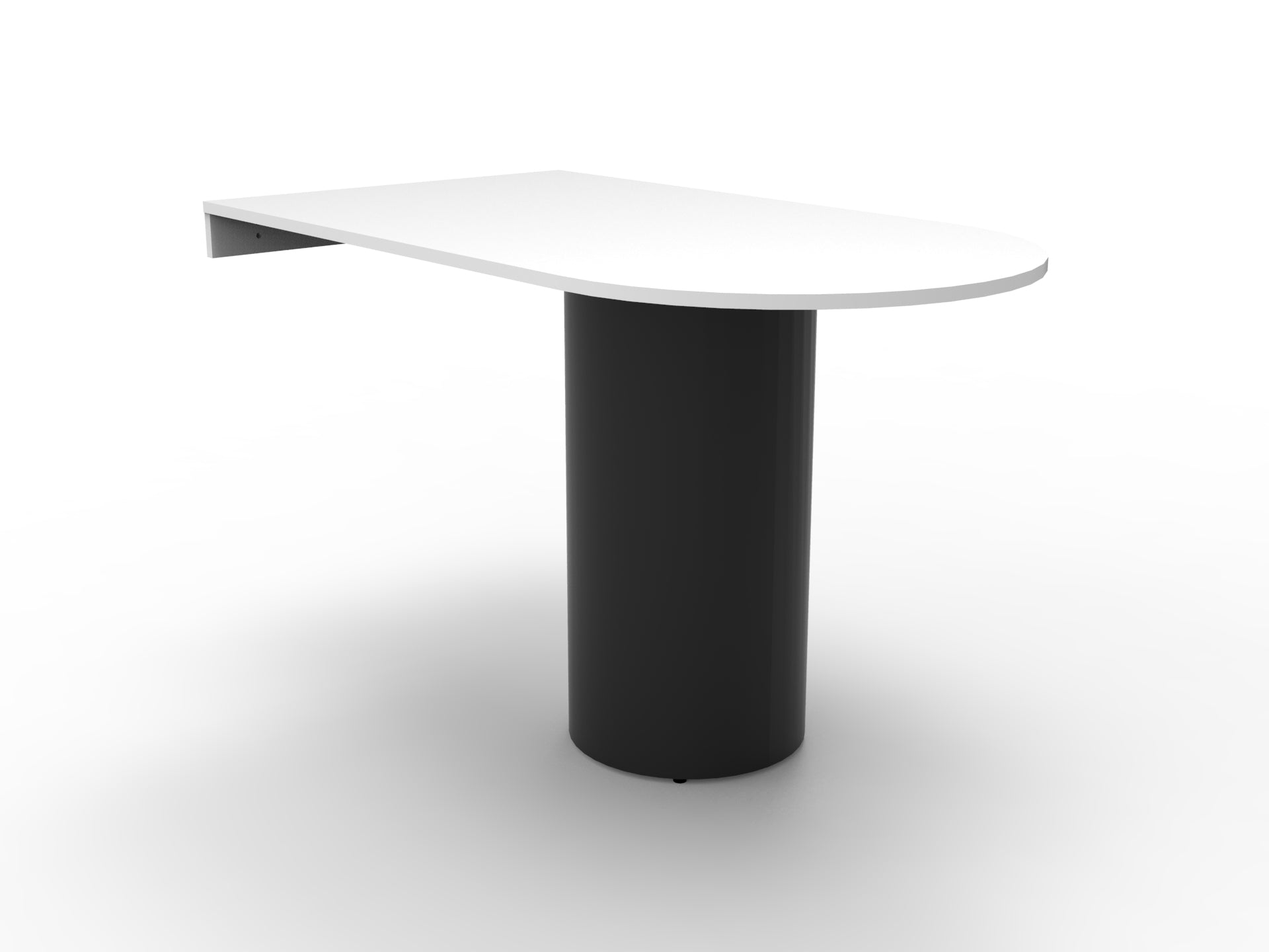 Drum Base D End High Bar natural white top with black drum base
