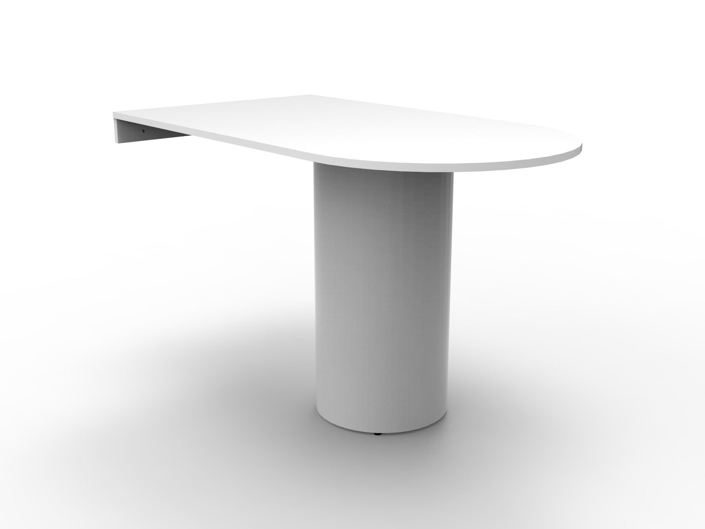 Drum Base D End High Bar natural white top with white drum base