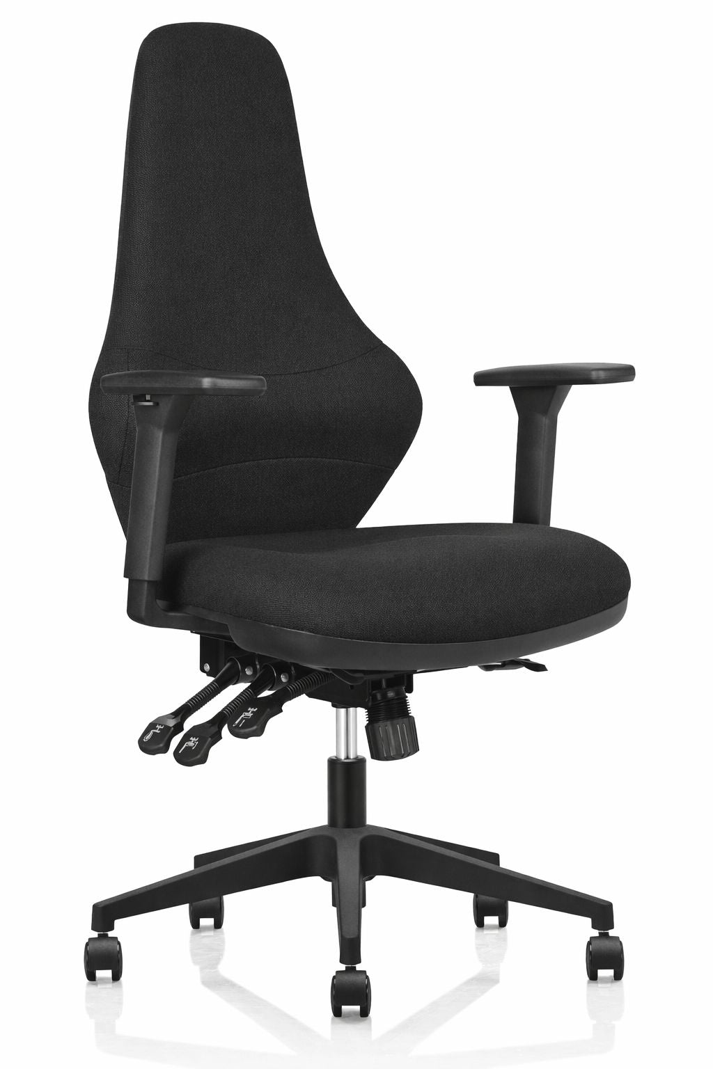 Ergora Medium Back Posture Chair side view showing seat and back adjustment profile