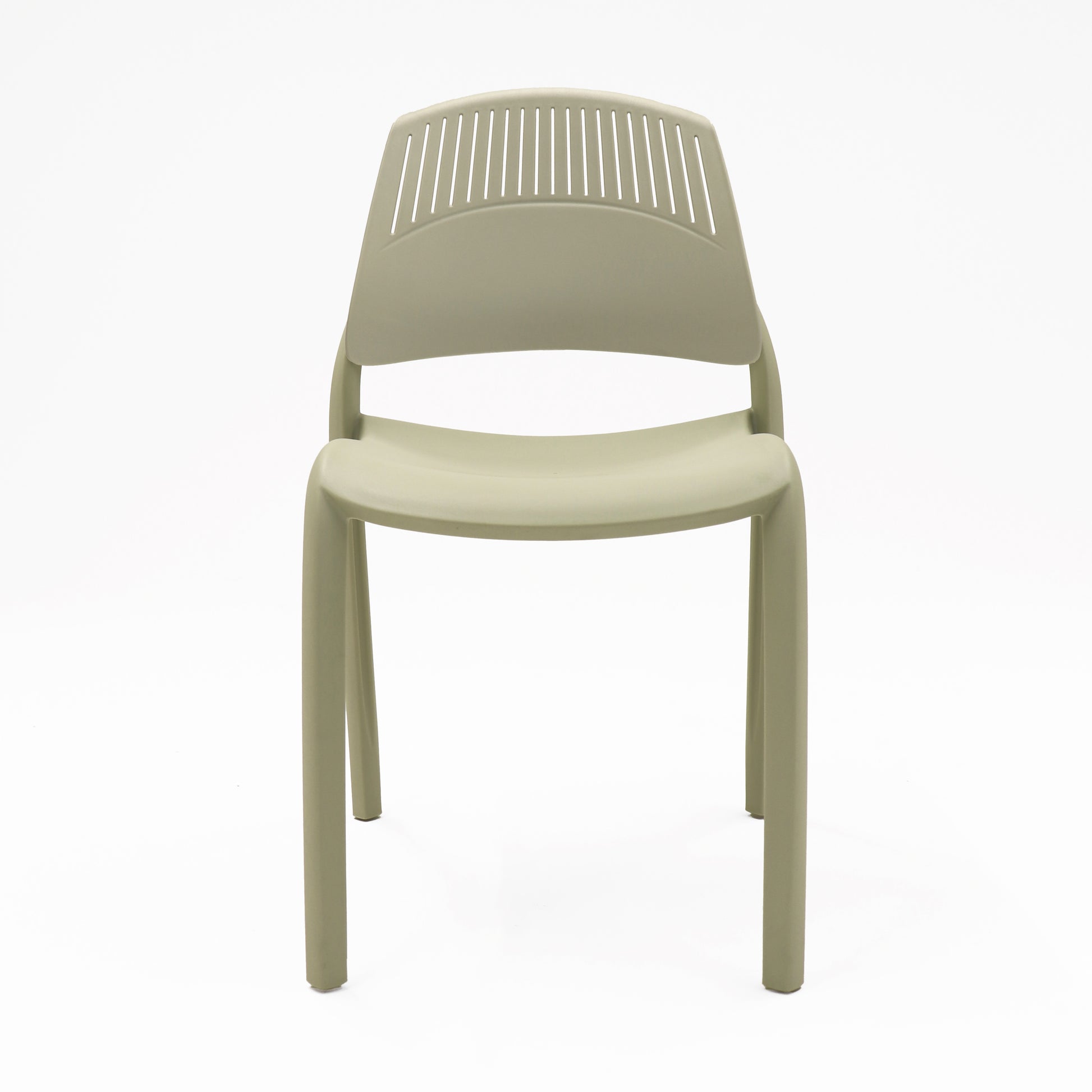 Flexi Stacking Chair with Backrest in matching green seat and back
