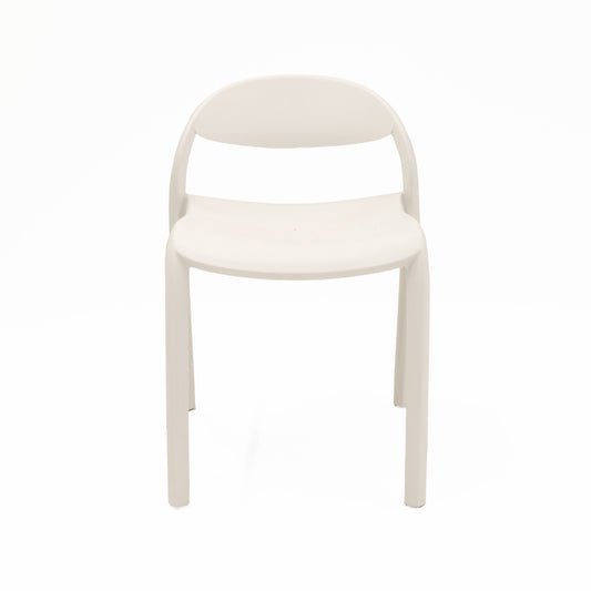 Flexi Junior Stacking Chair in white on a plain studio background