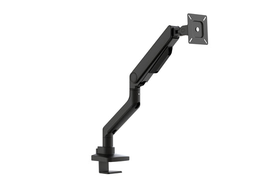Forge Single Monitor Arm in black with articulated arm detail